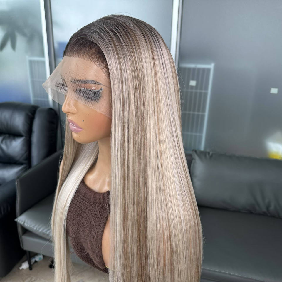 Lace Front de Fibra Orgânica  Ombre Loira