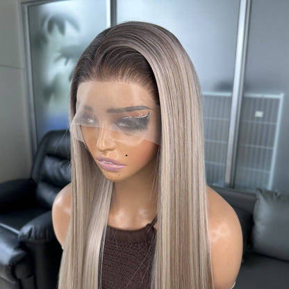Lace Front de Fibra Orgânica  Ombre Loira