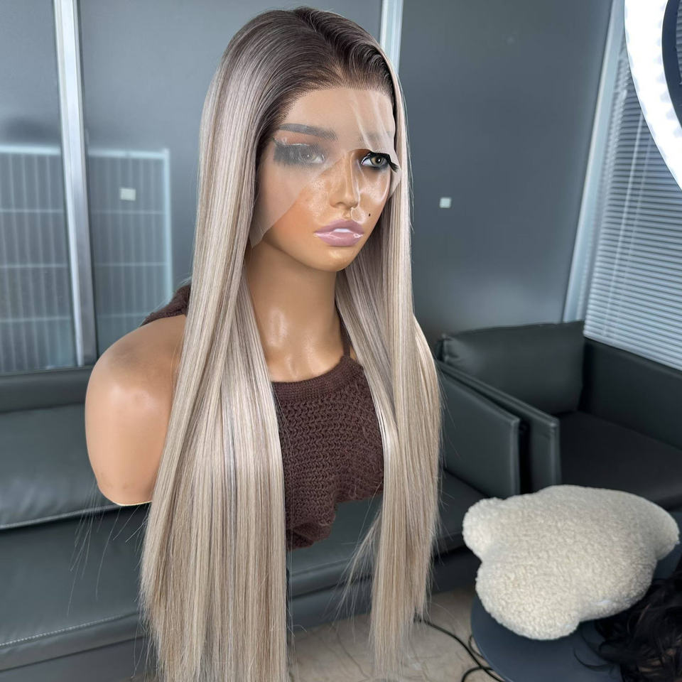 Lace Front de Fibra Orgânica  Ombre Loira