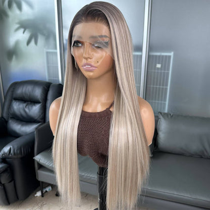Lace Front de Fibra Orgânica  Ombre Loira