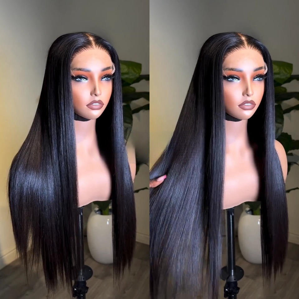 Peruca Preta Glueless Elegância Natural™