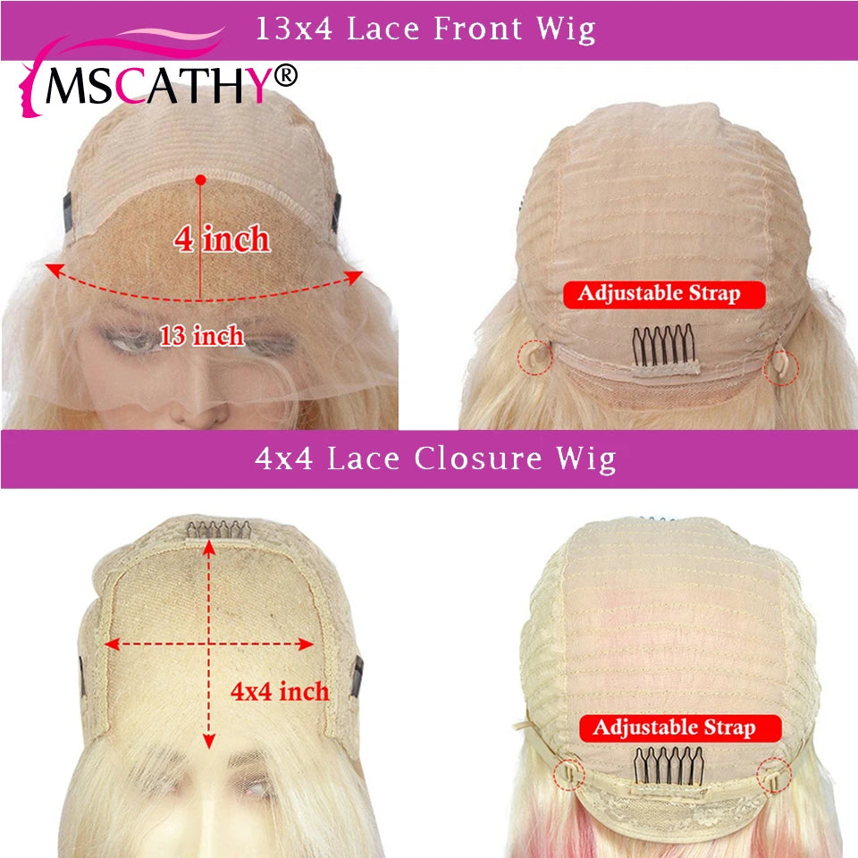 Front Lace Humana Ondulada Loira Ombre™