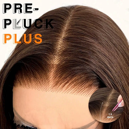 Peruca Lace Front Castanha com Ondas