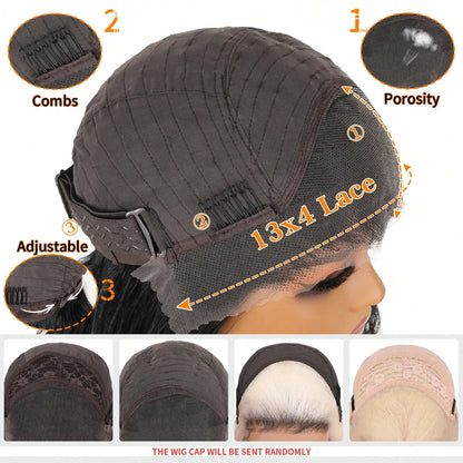 Peruca Lace Front Castanha com Ondas