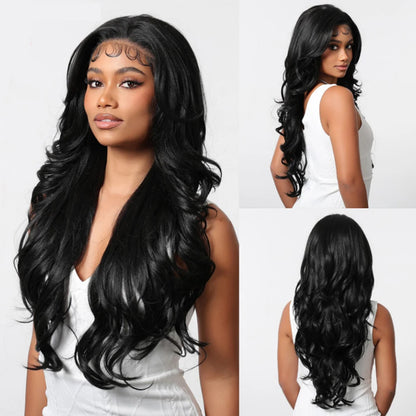 Lace Castanha Dourada em camadas com Mechas